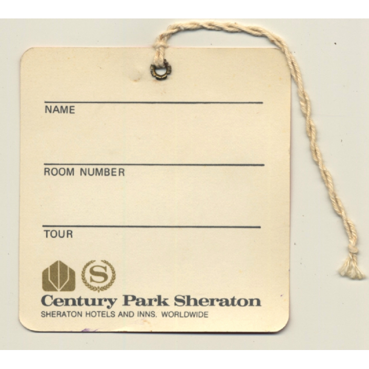 Manila / Philippines: Hotel Central Park Sheraton (Vintage Luggage Tag)