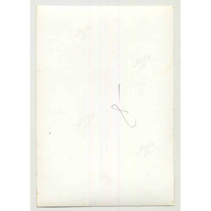 Nude Female 50s Model Wrapped In Blue Fabric / Nip Slip (Vintage Photo 1950s)