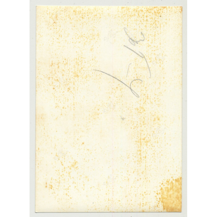 Nude Red Head Covers Herself W. Feather Fan / Boobs (Vintage Photo DDR 1960s)