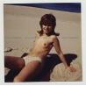 Alluring Tall Blonde Nude Stares At Camera  / Legs (Vintage Photo DDR 1980s)