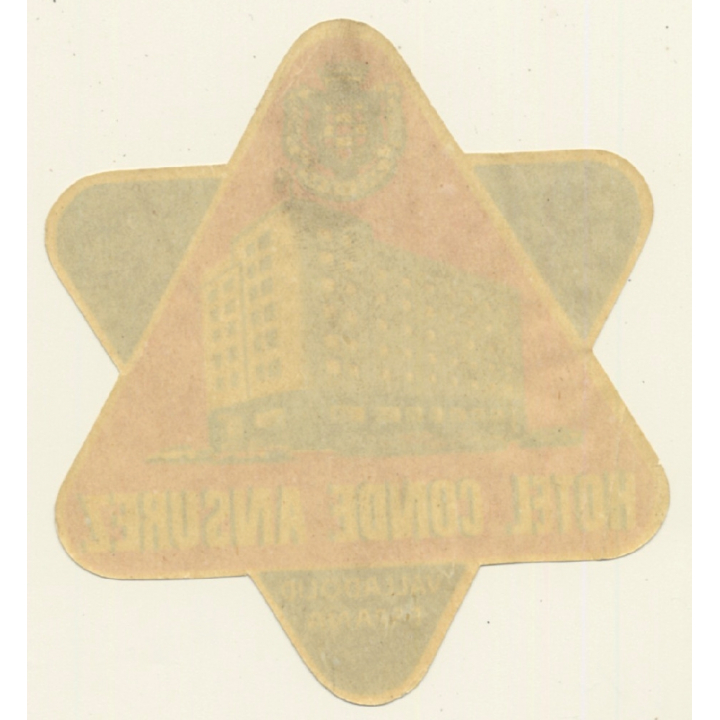 Valladolid / Spain: Hotel Conde Ansurez (Vintage Luggage Label)