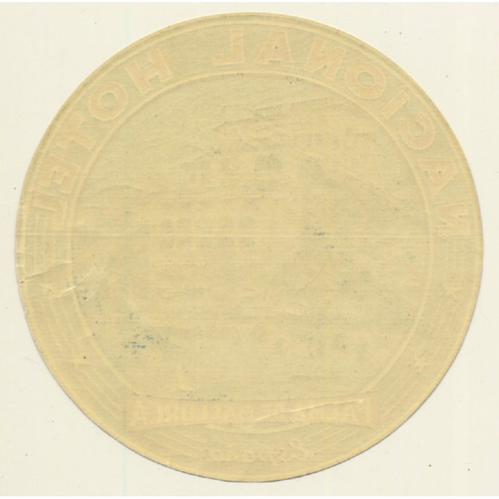 Palma De Mallorca / Spain: Hotel Nacional (Vintage Luggage Label)