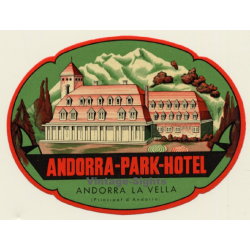 La Vella / Andorra: Park Hotel (Vintage Luggage Label)