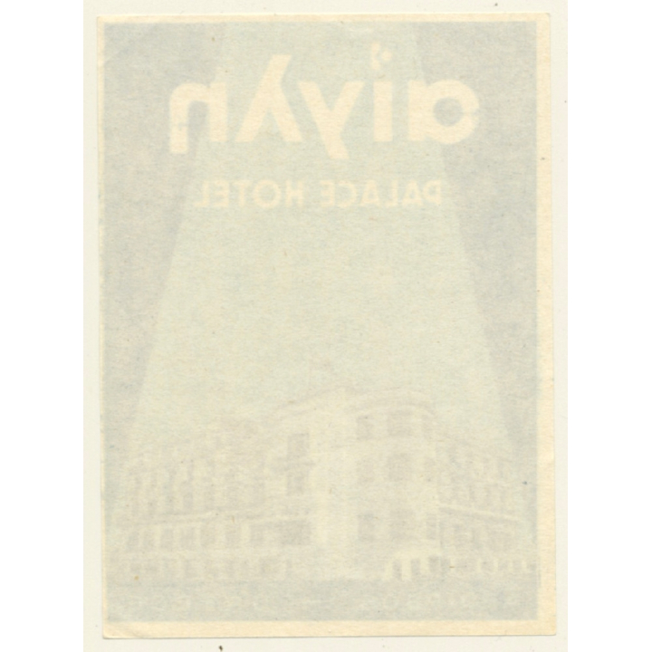 Aedipso / Greece: Aiyan Palace Hotel (Vintage Luggage Label)