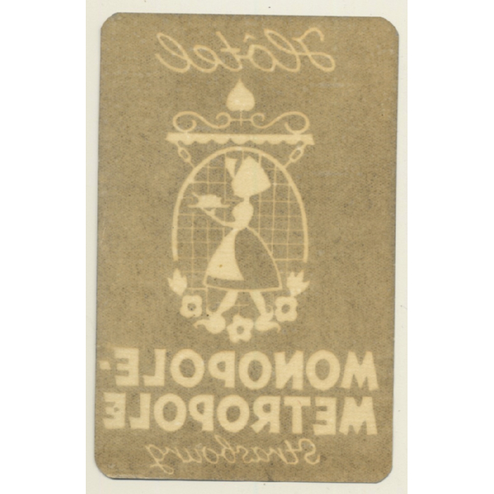 Strasbourg / France: Hotel Monopole - Metropole (Vintage Luggage Label)