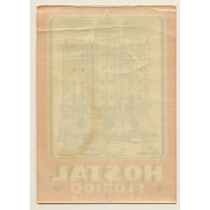 Valladolid / Spain: Hostal Florido (Vintage Luggage Label)