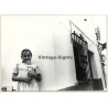 Lydia Nash: Pretty Girl With Doll In Old Town Alley Of Ibiza (Vintage Photo 1980s)