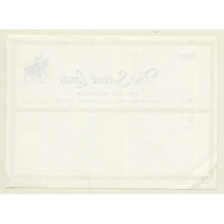 New Orleans / USA: The Saint Louis Hotel (Vintage Luggage Label)