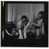 3 Stunning Semi Nudes In Catfight*6 / Feet - BDSM (Vintage Contact Sheet Photo 1970s)