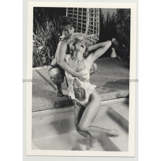 Nude Trio In Close Encounter / Tan Lines - Moustache (Vintage Photo Master 60s/70s)