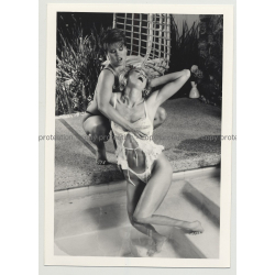 Nude Trio In Close Encounter / Tan Lines - Moustache (Vintage Photo Master 60s/70s)