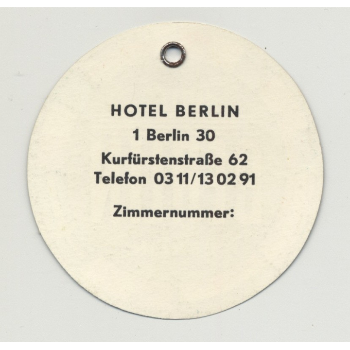 Hotel Berlin - Berlin / Germany (Vintage Luggage Tag)