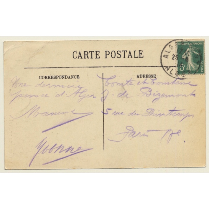 Algeria: Intérieur Arabe / Traditional Garbs - Architecture (Vintage PC 1914)