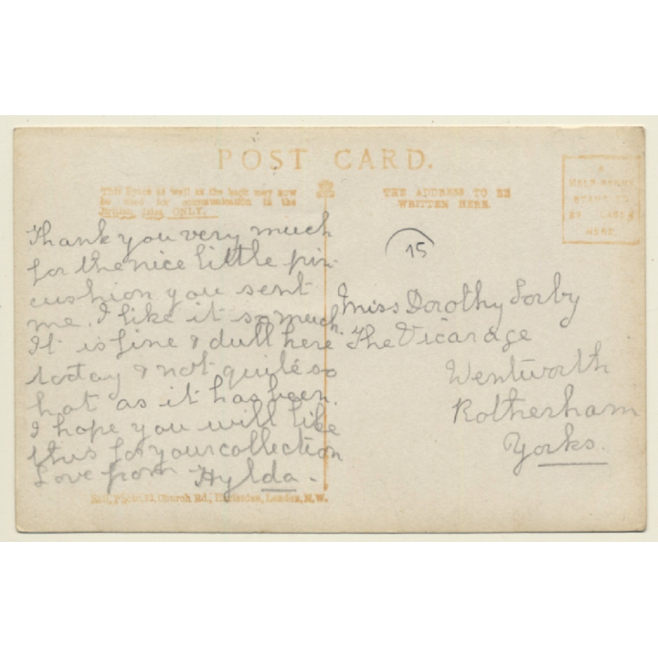 London Zoo: Elephant Ride (Vintage RPPC ~1900s)