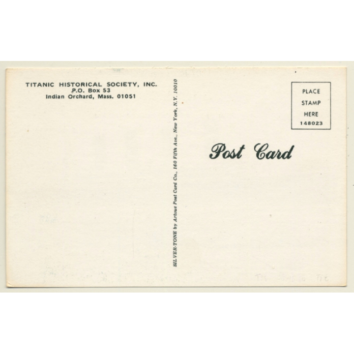 RMS Titanic White Star Liner (PC Titanic Historical Society 1970s)