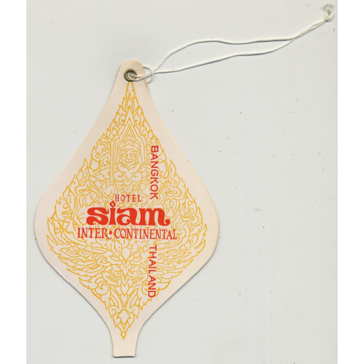 Hotel Siam Inter-Continental - Bangkok / Thailand (Vintage Luggage Tag)