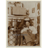 Boduna / Congo Belge: Colonialist Has Afternoon Whiskey & Soda (Vintage Photo 1926)