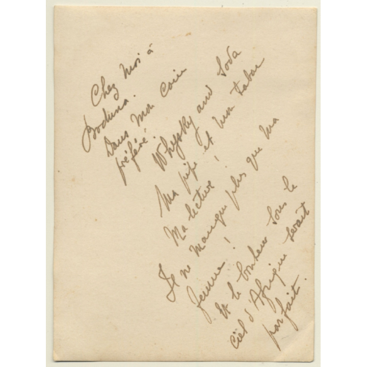 Boduna / Congo Belge: Colonialist Has Afternoon Whiskey & Soda (Vintage Photo 1926)