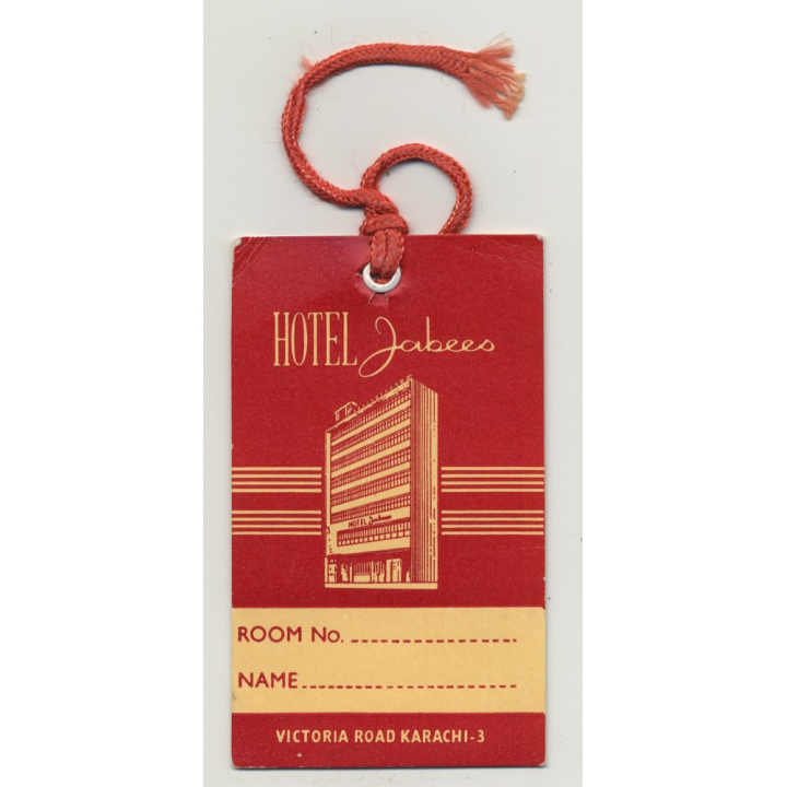 Hotel Jabees - Karachi / Pakistan (Vintage Luggage Tag)