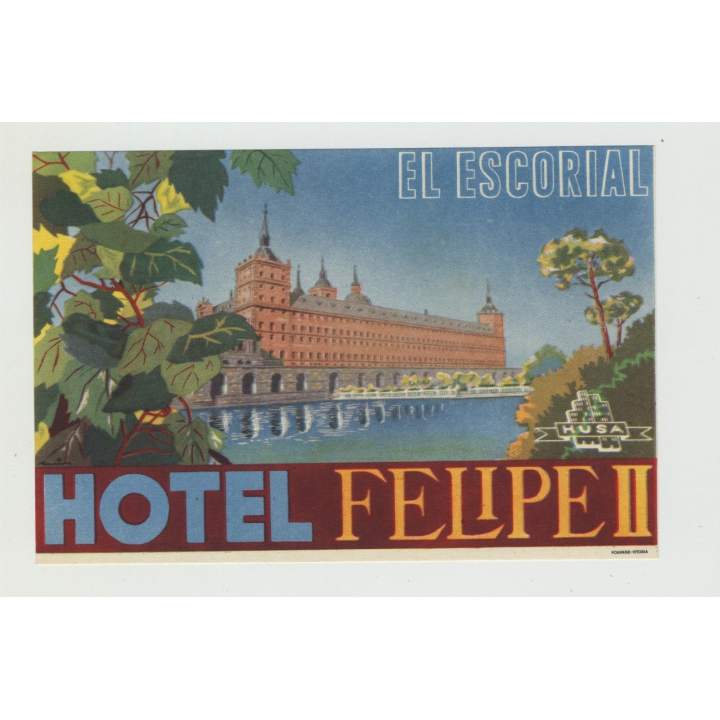 Hotel Felipe II - El Escorial / Spain (Luggage Label)