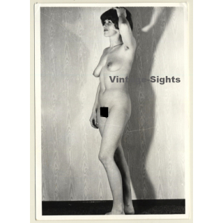 Mature Darkhaired Nude Standing / Hairy Armpits - Bob (Vintage Photo GDR 1970s/1980s)