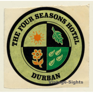 Durban / South Africa: The Four Seasons Hotel (Vintage Self Adhesive Luggage Label / Sticker)