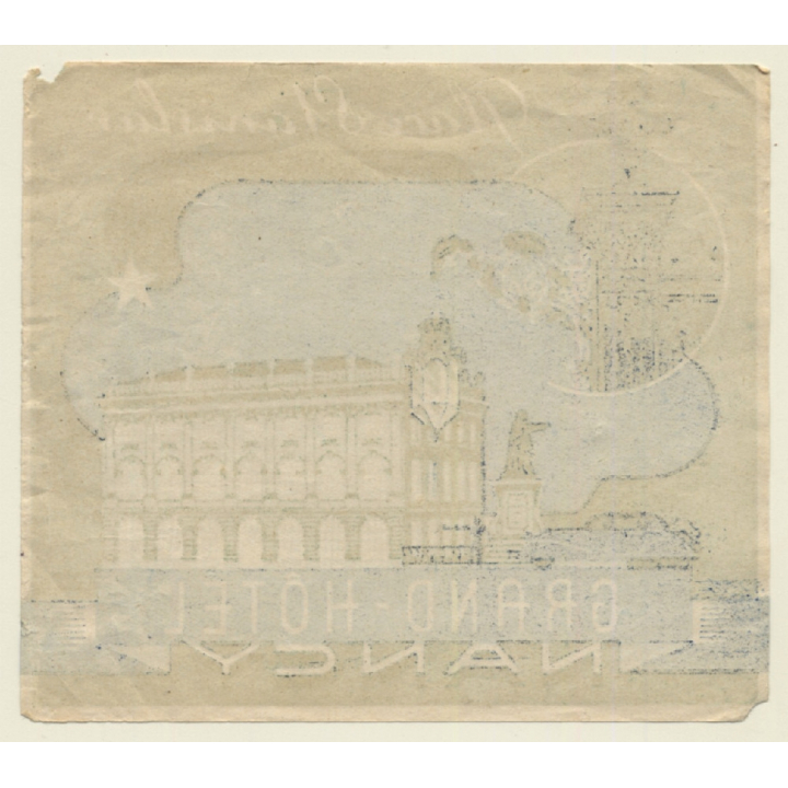 Nancy / France: Grand Hotel Place Stanislas (Vintage Luggage Label)