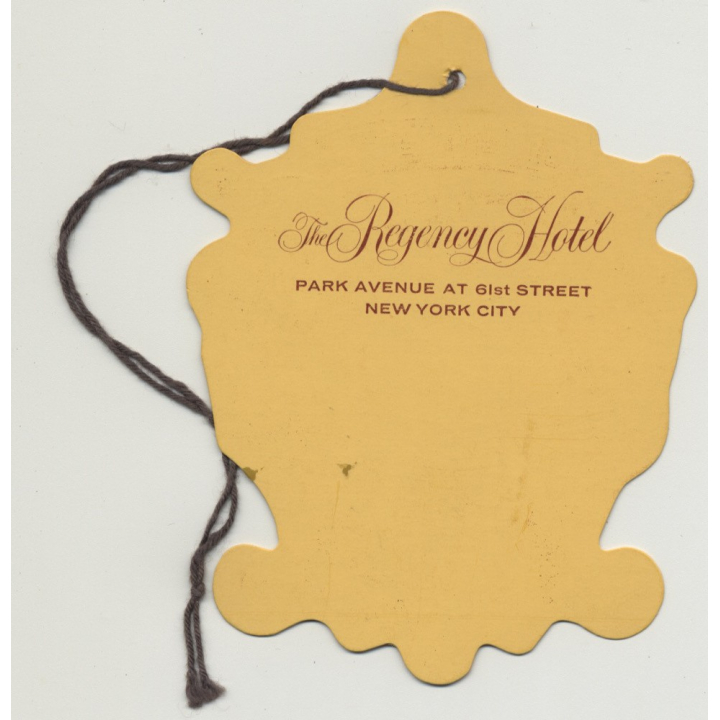 The Regency Hotel - New York City / USA (Vintage Luggage Tag)