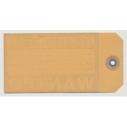 Tower Hotel - Georgetown / British Guiana (Vintage Luggage Tag) 'WANTED'