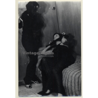 Mistress Dominates Maid In Pillory / Whip - BDSM (2nd Gen.Photo ~1960s)