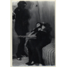 Mistress Dominates Maid In Pillory / Whip - BDSM (2nd Gen.Photo ~1960s)