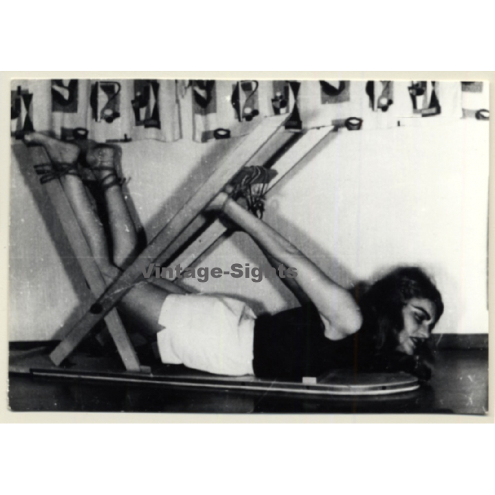 Dressed Maid Tied In Rack*1 / Bondage - BDSM (2nd Gen.Photo ~1960s)