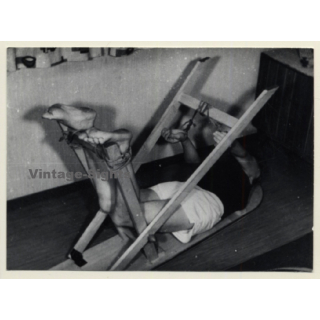 Dressed Maid Tied In Rack*2 / Bondage - BDSM (2nd Gen.Photo ~1960s)