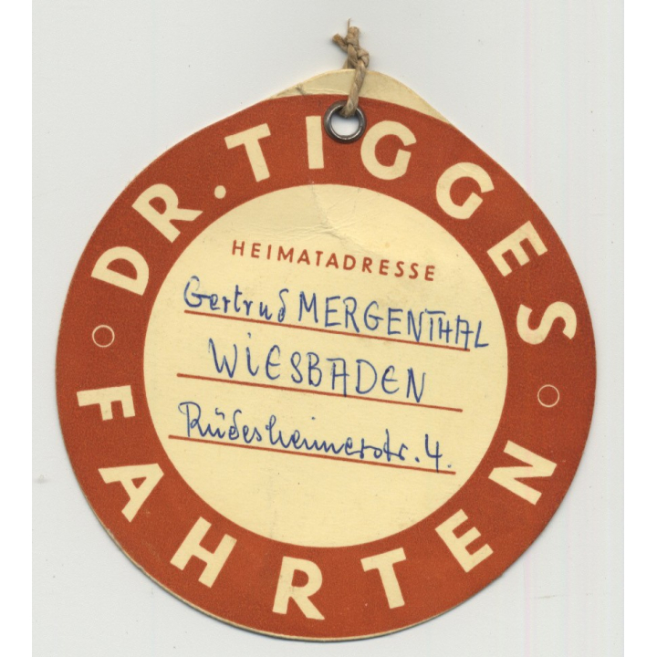 Dr. Tigges Fahrten / Germany (Vintage Luggage Tag)