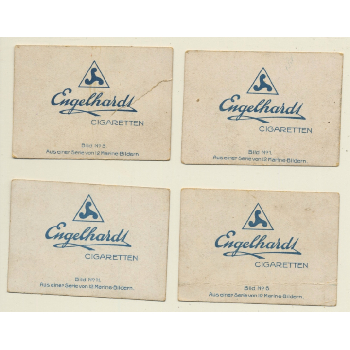 Engelhardt Cigaretten: 4 Marine Bilder (Sammelbilder / Vintage Trading Cards )