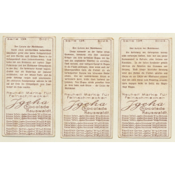 J.Geha Chocolade Serie 136: Der Letzte Mohikaner x 3 (Sammelbilder / Vintage Trading Cards )