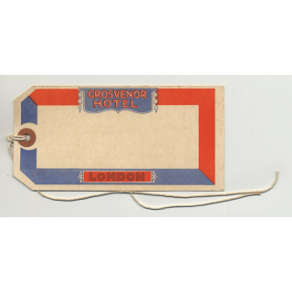 Grosvenor Hotel - London / Great Britain (Vintage Luggage Tag / Label)