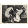 Elegant Slim Nude Mistress Whips Maid / Lesbian INT (Vintage Photo France ~1920s/1930s)