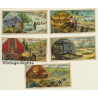 Kallmeyer Dampf-Kaffeerösterei: 5 x Metall Gewinnung (Sammelkarten / Vintage Trading Cards )