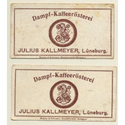 Kallmeyer Dampf-Kaffeerösterei: 2 x Sagenhafte Stätten Am Rhein (Sammelkarten / Vintage Trading Cards )