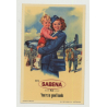 With SABENA You're In Good Hands (Vintage Airline Luggage Label: De Ricker)