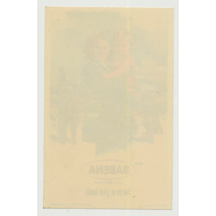 With SABENA You're In Good Hands (Vintage Airline Luggage Label: De Ricker)