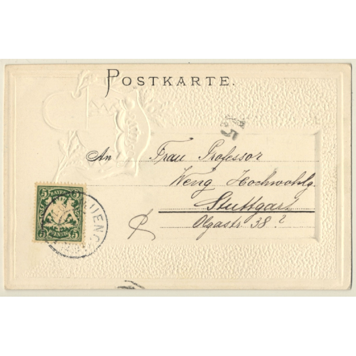 Munich / Germany: Altes Rathaus München (Vintage Embossed PC 1900s)