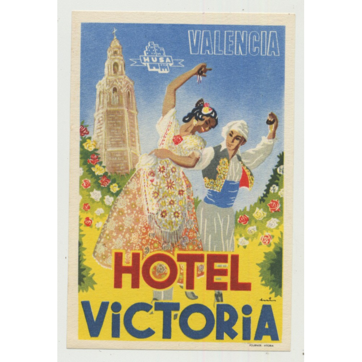 Hotel Victoria - Valencia (2) / Spain (Luggage Label)