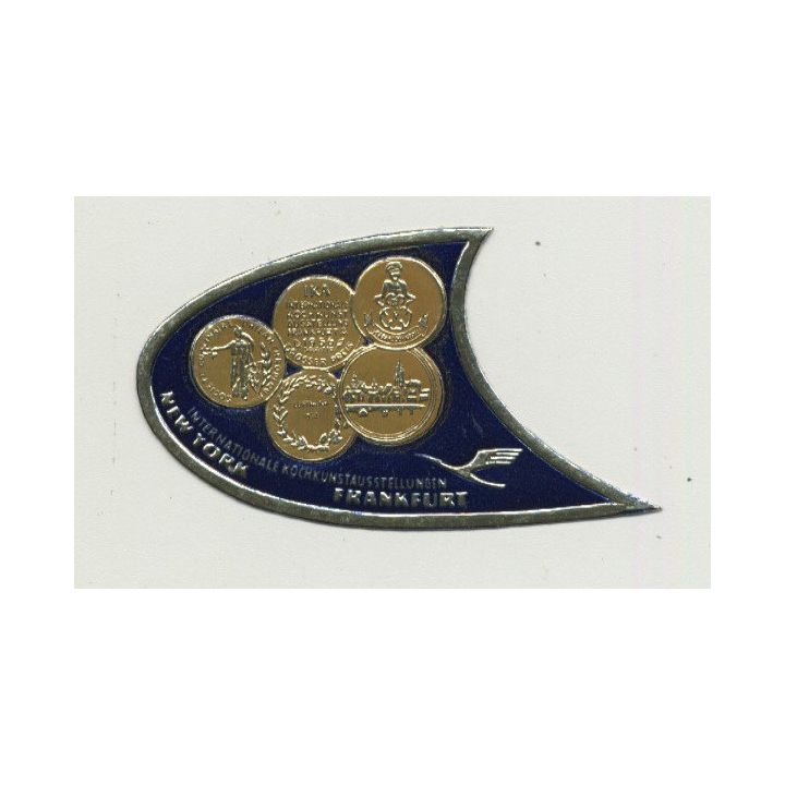 IKA 1956 Internationale Kochkunstausstellungen New York - Frankfurt (Luggage Label: Lufthansa)