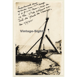 Portugal: Lifting A 14 Meter Cylinder For SONAP (2nd Gen.Photo 1930s)