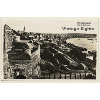 Belgrade / Serbia: View Over Town (Vintage RPPC)