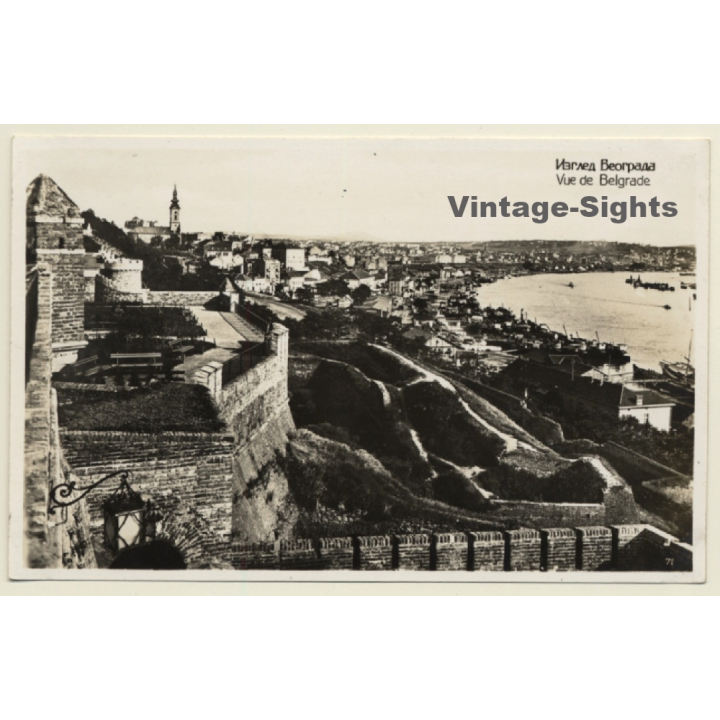 Belgrade / Serbia: View Over Town (Vintage RPPC)