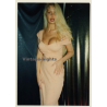 Racy Busty Blonde In Tight Dress / Lips - Risqué (Vintage Photo Germany ~1990s)