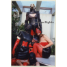 Group In Fetish Lacquer Outfits / Face Mask - BDSM (Vintage Photo ~1990s)